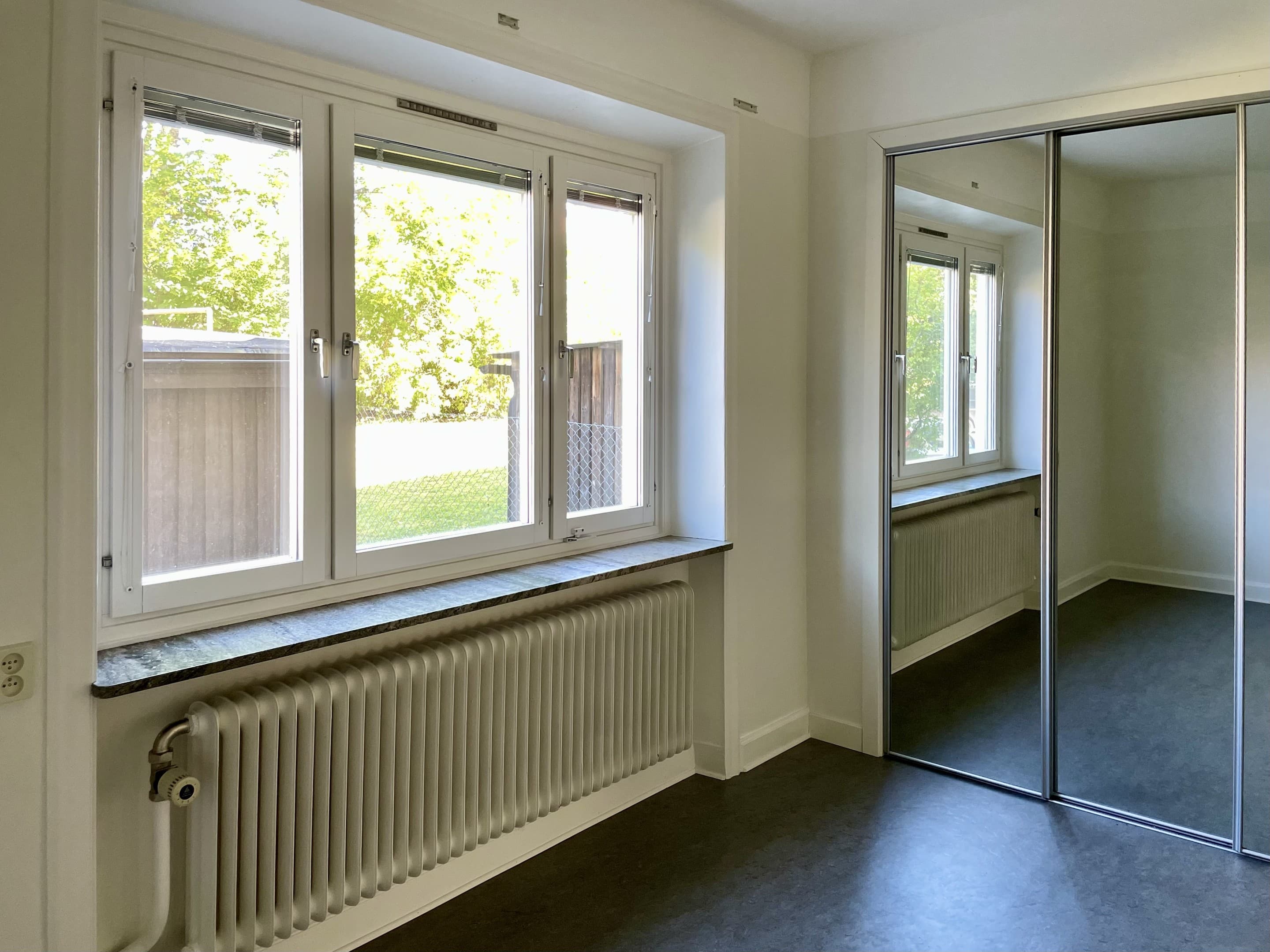 Sovrum mot lugn innergård